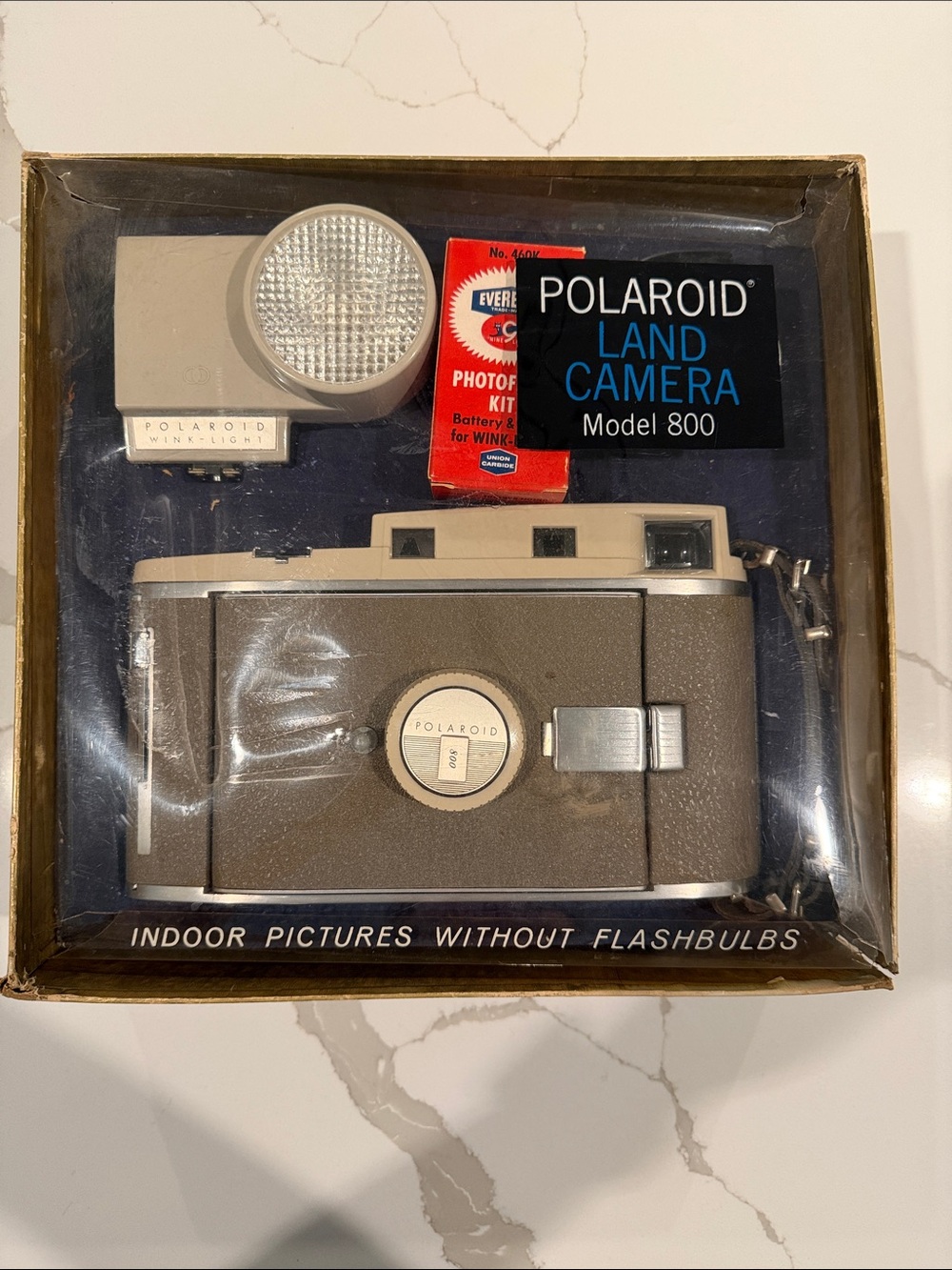 Vintage Polaroid Land Camera Model 800 - in box with the parts and manual